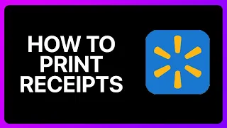 How To Print Receipts From Walmart App Tutorial