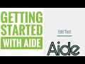 Add Edit text to your App using Aide Getting started with AIDE