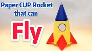how to make paper rocket that can fly diy paper cup super easy and fun 