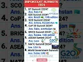 Download Lagu IMPORTANT SUMMITS 2024/CURRENT AFFAIRS/GENIUS GKQUIZ #currentaffairs #gk #summit #shorts #shortvideo