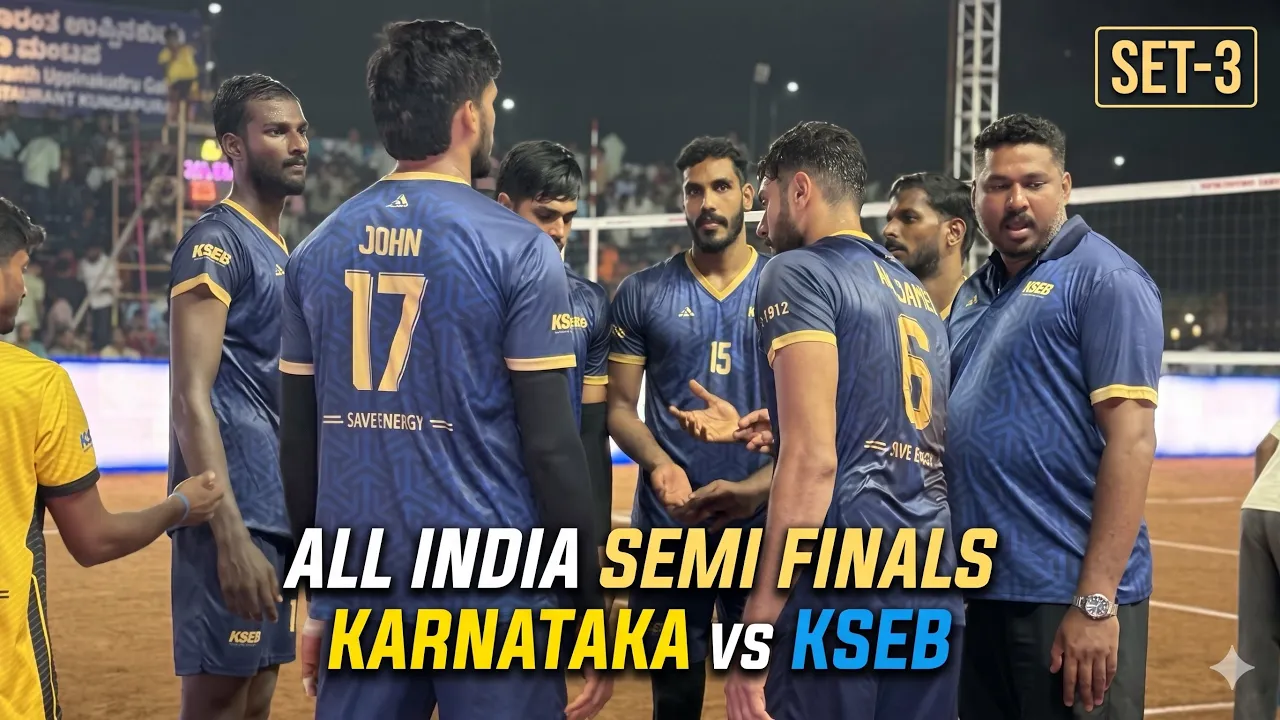 Semi Finals Set-3 KSEB VS KARNATAKA ALL INDIA VOLLEYBALL TOURNAMENT KUNDAPURA | firevolleyball