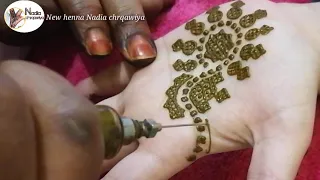 جديد روتيني اليومي لتعليم النقش الحناء 2021 نقش صحراوي خفيف وأنيق دخل اليد سهل وبسيطHenna Sahraoui 