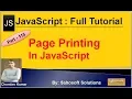 Page printing in JavaScript JavaScript Full Tutorial in Hindi