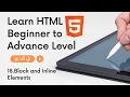 18 HTML Block and Inline Elements HTML Series Tamil M R Kishore Kumar