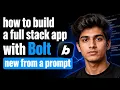 HOW TO BUILD A FULL STACK APP WITH BOLT NEW FROM A PROMPT STEP-BY-STEP GUIDE 2026