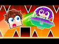 Pretending to be a NOOB in Geometry Dash Then USING HACKS