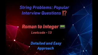Roman To Integer Detailed Approach Complete Dry Run LeetCode 13 Bit By Bit