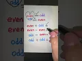 Even and odd numbers for kids 1st grade math