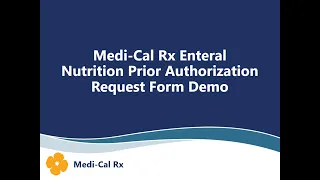 Medi Cal Rx Enteral Nutrition Prior Authorization Request Form Demo