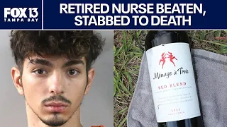 Florida man accused of beating stabbing retired nurse to death with wine bottle knife