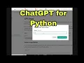 How to integrate ChatGPT with python script using OpenAI API