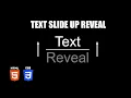 Text Sliding Reveal Hover Effect HTML CSS Tutorial