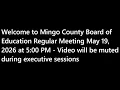 Mingo County Board of Education Regular Meeting May 19 2026 at 500 PM