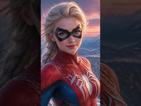 Spiderman and Elsa in one AI time-lapse