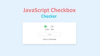 How to make JavaScript CheckBox Checker Checked or Not