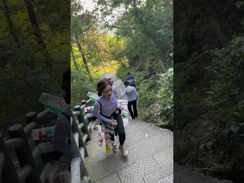 पहाड़ से लड़की इतना सारा बोतल क्यों ले जा रही थी 😱 #shorts