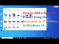 Download Lagu How to Add a Network Printer using the Hostname or IP Address in Windows 10