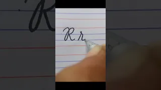 How to write letter R in capital and small cursive writing