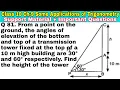 Class 10 Ch-9 Q 81 Some Applications of Trigonometry Support Material Important Question