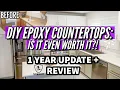 DIY EPOXY COUNTERTOPS 1 YEAR UPDATE LEGGARI EPOXY KIT IS IT WORTH IT HOW TO EPOXY COUNTERTOPS