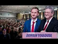 Lagu Meeting à Toulouse avec Jean-Luc Mélenchon, François Piquemal, Ada Colau et Anissa Benyoub