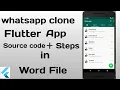 Whatsapp clone flutter app Building a whatsapp clone Flutter Project Flutter Tutorial