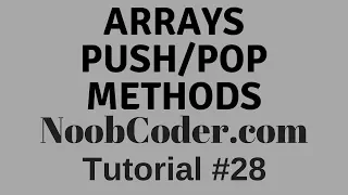 Working with Arrays Push and Pop Methods in Javascript