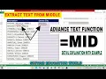 MID FUNCTION Advance Text Function Detail Explanation with Examples Excel MID Function