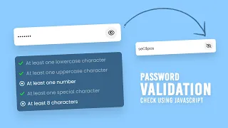 Password Validation Check in Javascript Show Hide Password Toggle