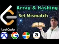 LeetCode 645 Set Mismatch Python In-Place Index Marking or Counting AlgoYogi