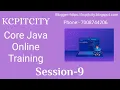 Core Java By KCP Sir SESSION - 9 Free Core Java Training For Beginners