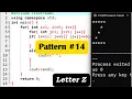 C Pattern Program Print Letter Z Using Stars C Tutorial Pattern 14