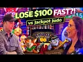 Lagu Who Can Lose $100 Faster?! 🥴 | Jackpot Judo vs. Emerald Jackpots Biggest Loser Challenge