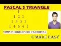 C Practical and Assignment Programs-Printing Pascal Triangle by C MADE EASY c made easy cmadeeasy