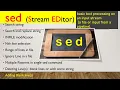 Linux 2 sed Stream EDitor frequently used commands