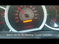Cruise control light flashing fix