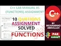 Functions in C Programming Assignment 01 Programs with Code 2019