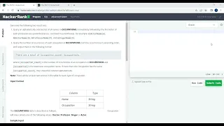 The Pads problem of SQL Hackerrank