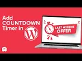 How to Add a Countdown Timer Widget in WordPress UPDATED