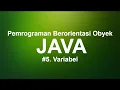Pemrograman Berorientasi Obyek Java Variabel Java