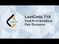 LeetCode 719 Find K-th Smallest Pair Distance
