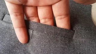 how to sew single belt pant pocket