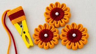 It's so Beautiful. Amazing Hand Embroidery Flower design idea. Super Hand Embroidery Flower design 