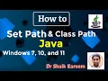 How to Set path or class path in Java - Windows 10 JDK 1 8 10 11 17 and all versions
