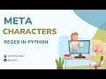 Meta Characters in Python Telugu Regular Expression with Meta Characters