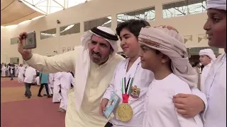 مشاركة سعادة عوض بن الشيخ مجرن طلاب مدرسة مزهر النموذجية بدبي في يوم التراث 