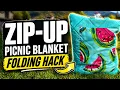 The EASIEST Way to Fold a Zip-Up Outdoor Picnic Blanket