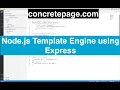 Node js Template Engine using Express