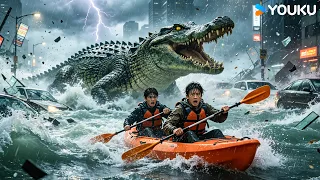 🌊🐊 Wave of Horror! Giant Crocodiles Emerge from the Flood!| Crazy Tsunami | YOUKU MONSTER MOVIE