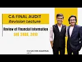 SRE 2400 SRE 2410 Revision Review of Financial Information CA Final AUDIT Sachin Agarwal AIR 16